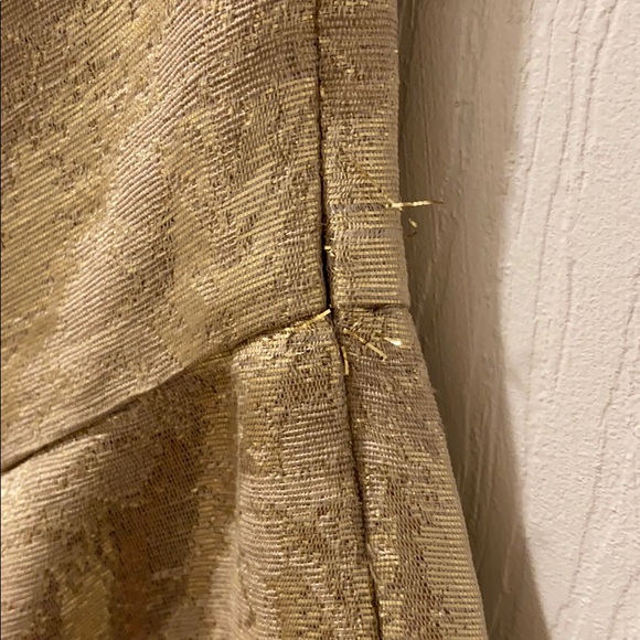 Tory Burch Ardell Ivory Metallic Jacquard linen blend cocktail dress size 0 - Picture 8 of 16